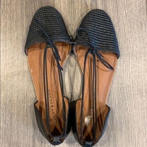 Lucky brand espadrille/leather flats, never worn